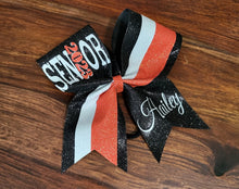 Load image into Gallery viewer, FULL Glitter Senior Cheer /Dance Bow with Year and Name