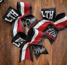 Load image into Gallery viewer, FULL Glitter Senior Cheer /Dance Bow with Year and Name