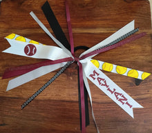 Load image into Gallery viewer, Softball Spirit Ribbons/Hair Streamers/with Name and Number