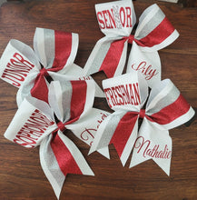 Load image into Gallery viewer, FULL Glitter Senior Cheer /Dance Bow with Year and Name