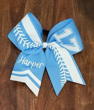 Load image into Gallery viewer, Softball Bow with number and name