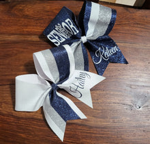 Load image into Gallery viewer, FULL Glitter Senior Cheer /Dance Bow with Year and Name