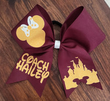 Load image into Gallery viewer, Mouse Cheer Bow with 1 Name