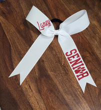 Load image into Gallery viewer, Long Tailed Hair Bow with 2 Names