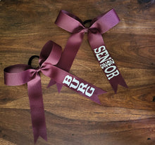 Load image into Gallery viewer, Long Tailed Bow with Name on Tail