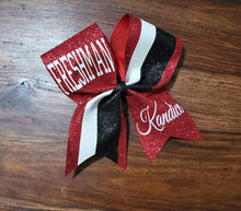 Load image into Gallery viewer, FULL Glitter Senior Cheer /Dance Bow with Year and Name