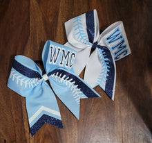 Load image into Gallery viewer, Softball Bow with number and name