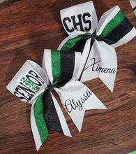 Load image into Gallery viewer, FULL Glitter Senior Cheer /Dance Bow with Year and Name