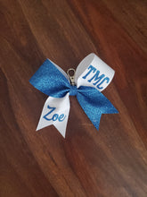 Load image into Gallery viewer, MINI Bow Key-chain with Half Glitter and 2 Names