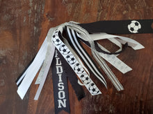 Load image into Gallery viewer, Soccer Spirit Ribbons/Hair Streamers with Name and Number