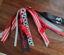 Load image into Gallery viewer, Soccer Spirit Ribbons/Hair Streamers with Name and Number
