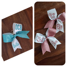 Load image into Gallery viewer, MINI Bow Key-chain with Half Glitter and 2 Names