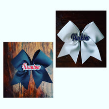 Load image into Gallery viewer, Custom Solid Ribbon Bow with 3D name