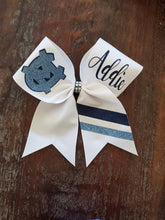 Load image into Gallery viewer, Striped Cheer/Dance/Softball Bow with 3 Names