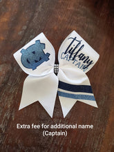 Load image into Gallery viewer, Striped Cheer/Dance/Softball Bow with 3 Names