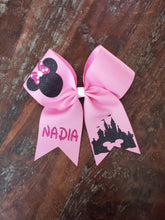 Load image into Gallery viewer, Mouse Cheer Bow with 1 Name