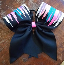 Load image into Gallery viewer, Colorful Paint Drip Cheer Bow