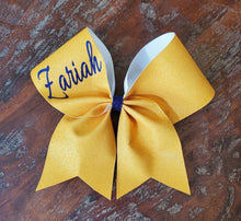 Load image into Gallery viewer, FULL Glitter Cheer/Dance/Competition Bow with 1 Name.