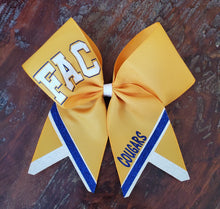 Load image into Gallery viewer, Chevron Tail Cheer/Softball/Dance Bow with 2 Names