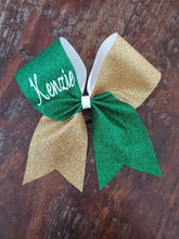 Load image into Gallery viewer, FULL Glitter Cheer/Dance/Competition Bow with 1 Name.