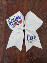 Load image into Gallery viewer, FULL Glitter Senior Bow with Rhinestones and Name