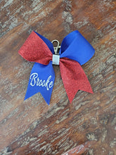Load image into Gallery viewer, MINI Bow Key-chain with Half Glitter and 1 Name