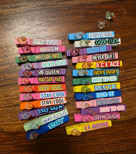 Load image into Gallery viewer, Cheer/Volleyball/Softball Clips with Sayings
