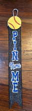 Load image into Gallery viewer, Sports Pin Me ribbon for Cheer, Softball, Or volleyball

