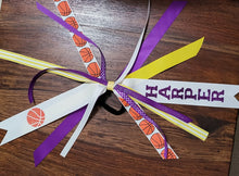 Load image into Gallery viewer, Basketball Spirit Ribbons/Hair Streamers/with Name and Number
