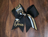 Senior Cheer/ Softball /Dance Bow with Name and Graduation Cap.