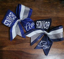 Load image into Gallery viewer, FULL Glitter Senior Cheer /Dance Bow with Year and Name
