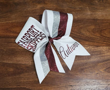 Load image into Gallery viewer, FULL Glitter Senior Cheer /Dance Bow with Year and Name
