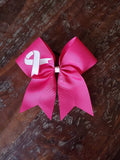 Cancer Awareness Ribbon Cheer/Dance/Softball bow.