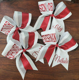 FULL Glitter Senior Cheer /Dance Bow with Year and Name
