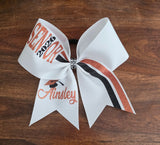Senior Cheer/ Softball /Dance Bow with Name and Graduation Cap.