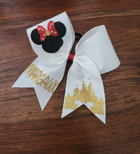 Load image into Gallery viewer, Mouse Cheer Bow with 1 Name
