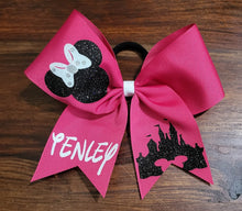 Load image into Gallery viewer, Mouse Cheer Bow with 1 Name
