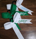 Long Tailed Bow with Name on Tail