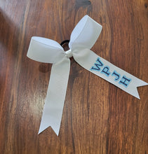 Load image into Gallery viewer, Long Tailed Hair Bow with 2 Names
