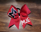 Custom Solid Cheer/Softball/Dance Bow with Logo and Name