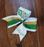 FULL Glitter Senior Cheer /Dance Bow with Year and Name