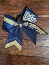 Load image into Gallery viewer, Softball Bow with number and name
