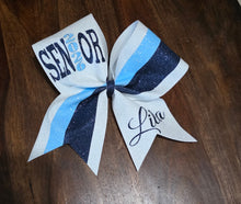Load image into Gallery viewer, FULL Glitter Senior Cheer /Dance Bow with Year and Name
