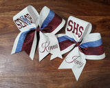 FULL Glitter Senior Cheer /Dance Bow with Year and Name