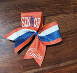 FULL Glitter Senior Cheer /Dance Bow with Year and Name
