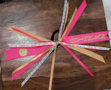 Volleyball Hair Tie Streamer/Spirit Ribbons with Name and Number