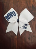 Custom Solid Cheer/Softball/Dance Bow with Logo and Name