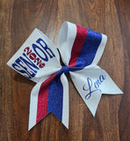 FULL Glitter Senior Cheer /Dance Bow with Year and Name