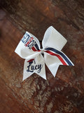Senior Cheer/ Softball /Dance Bow with Name and Graduation Cap.