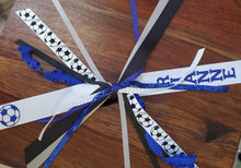 Load image into Gallery viewer, Soccer Spirit Ribbons/Hair Streamers with Name and Number
